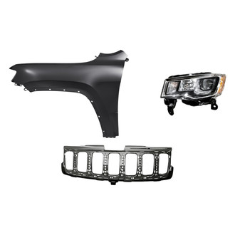 TruParts® - 3-Piece Kit (Driver Side Headlight, Grille Reinforcement, Front Driver Side Fender) (Standard Line)
