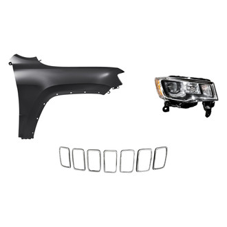 TruParts® - 3-Piece Kit (Passenger Side Headlight, Grille Molding, Front Passenger Side Fender) (Standard Line)