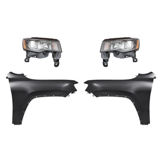 TruParts® - 4-Piece Kit (Driver and Passenger Side Headlights, Driver and Passenger Side Fenders) (CAPA Certified)