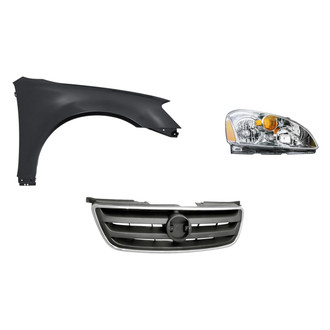 TruParts® - 3-Piece Kit (Passenger Side Headlight, Grille, Front Passenger Side Fender) (Standard Line)