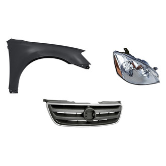 TruParts® - 3-Piece Kit (Passenger Side Headlight, Grille, Front Passenger Side Fender) (Standard Line)