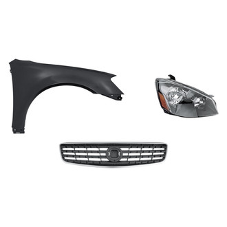 TruParts® - 3-Piece Kit (Passenger Side Headlight, Grille, Front Passenger Side Fender) (Standard Line)