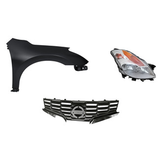 TruParts® - 3-Piece Kit (Passenger Side Headlight, Grille, Front Passenger Side Fender) (Standard Line)