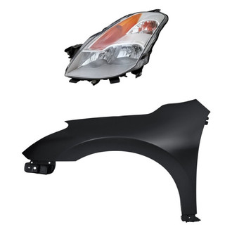 TruParts® - 2-Piece Kit (Driver Side Headlight, Front Driver Side Fender) (Standard Line)