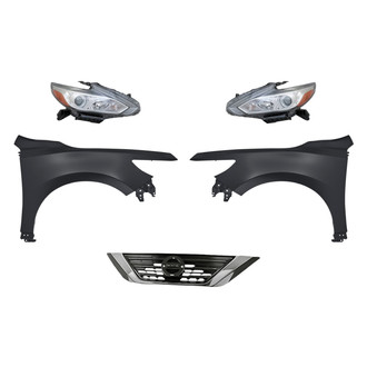 TruParts® - 5-Piece Kit (Driver and Passenger Side Headlights, Grille, Driver and Passenger Side Fenders) (Standard Line)