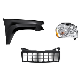 TruParts® - 3-Piece Kit (Passenger Side Headlight, Grille, Front Passenger Side Fender) (Standard Line)