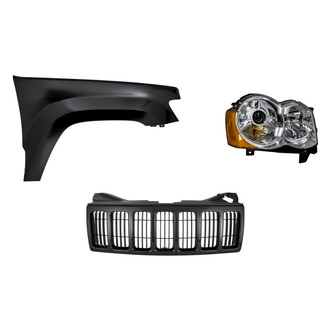 TruParts® - 3-Piece Kit (Passenger Side Headlight, Grille, Front Passenger Side Fender) (Standard Line)