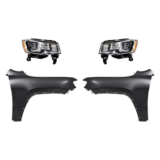 TruParts® - 4-Piece Kit (Driver and Passenger Side Headlights, Driver and Passenger Side Fenders) (CAPA Certified)