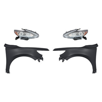 TruParts® - 4-Piece Kit (Driver and Passenger Side Headlights, Driver and Passenger Side Fenders) (Standard Line)