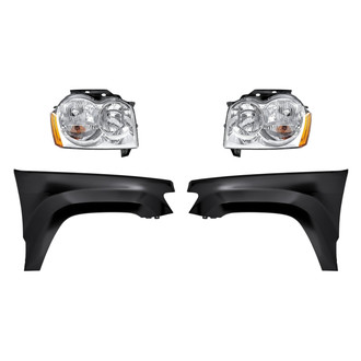 TruParts® - 4-Piece Kit (Driver and Passenger Side Headlights, Driver and Passenger Side Fenders) (CAPA Certified)