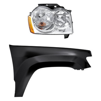 TruParts® - 2-Piece Kit (Passenger Side Headlight, Front Passenger Side Fender) (CAPA Certified)