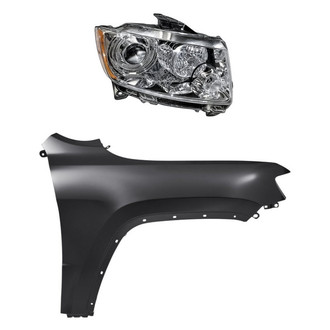 TruParts® - 2-Piece Kit (Passenger Side Headlight, Front Passenger Side Fender) (Standard Line)