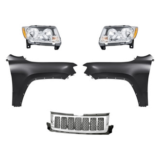 TruParts® - 5-Piece Kit (Driver and Passenger Side Headlights, Grille, Driver and Passenger Side Fenders) (Standard Line)