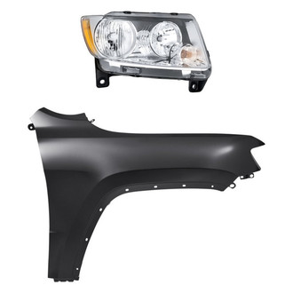 TruParts® - 2-Piece Kit (Passenger Side Headlight, Front Passenger Side Fender) (Standard Line)