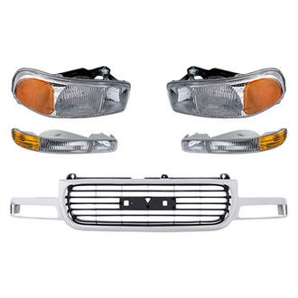 TruParts® - 5-Piece Kit (Driver and Passenger Side Headlights, Grille, Driver and Passenger Side Turn Signal/Parking Lights) (Standard Line)