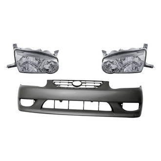 TruParts® - 3-Piece Kit (Driver and Passenger Side Headlights, Front Bumper Cover) (Standard Line)