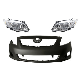 TruParts® - 3-Piece Kit (Driver and Passenger Side Headlights, Front Bumper Cover) (Standard Line)