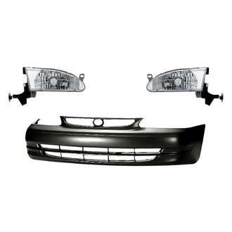 TruParts® - 3-Piece Kit (Driver and Passenger Side Headlights, Front Bumper Cover) (Standard Line)