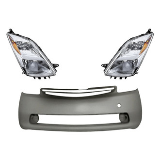 TruParts® - 3-Piece Kit (Driver and Passenger Side Headlights, Front Bumper Cover) (Standard Line)