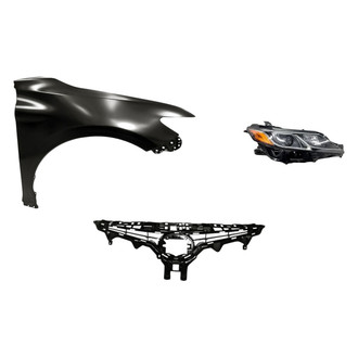 TruParts® - 3-Piece Kit (Passenger Side Headlight, Grille, Front Passenger Side Fender) (Standard Line)