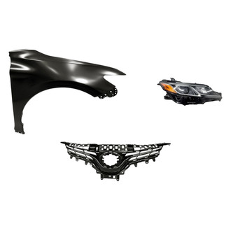 TruParts® - 3-Piece Kit (Passenger Side Headlight, Grille, Front Passenger Side Fender) (Standard Line)