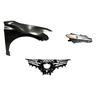 TruParts® - 3-Piece Kit (Passenger Side Headlight, Grille, Front Passenger Side Fender) (Standard Line)