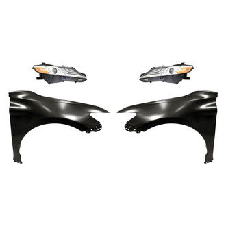 TruParts® - 4-Piece Kit (Driver and Passenger Side Headlights, Driver and Passenger Side Fenders) (CAPA Certified)