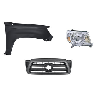 TruParts® - 3-Piece Kit (Passenger Side Headlight, Grille, Front Passenger Side Fender) (Standard Line)