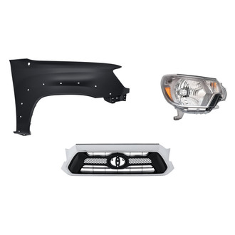 TruParts® - 3-Piece Kit (Passenger Side Headlight, Grille, Front Passenger Side Fender) (Standard Line)