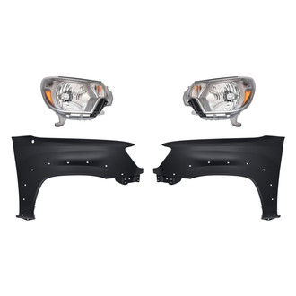 TruParts® - 4-Piece Kit (Driver and Passenger Side Headlights, Driver and Passenger Side Fenders) (Standard Line)