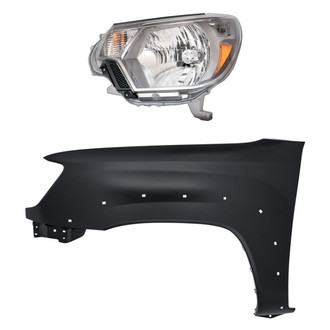 TruParts® - 2-Piece Kit (Driver Side Headlight, Front Driver Side Fender) (Standard Line)