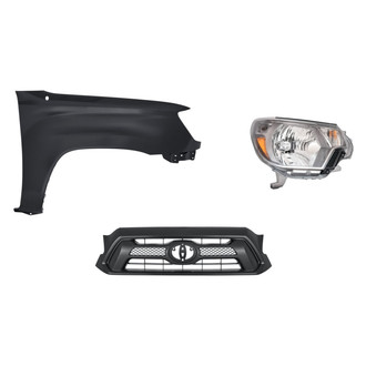 TruParts® - 3-Piece Kit (Passenger Side Headlight, Grille, Front Passenger Side Fender) (Standard Line)