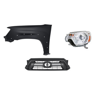 TruParts® - 3-Piece Kit (Driver Side Headlight, Grille, Front Driver Side Fender) (Standard Line)