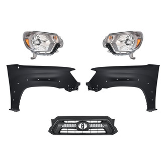 TruParts® - 5-Piece Kit (Driver and Passenger Side Headlights, Grille, Driver and Passenger Side Fenders) (Standard Line)