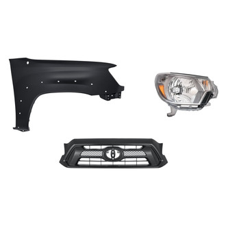 TruParts® - 3-Piece Kit (Passenger Side Headlight, Grille, Front Passenger Side Fender) (Standard Line)