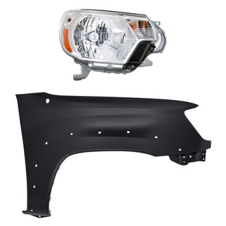 TruParts® - 2-Piece Kit (Passenger Side Headlight, Front Passenger Side Fender) (CAPA Certified)