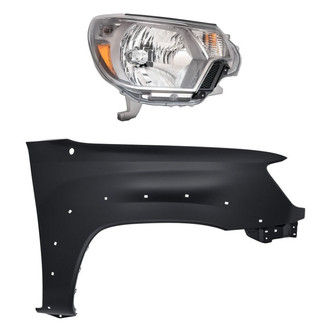 TruParts® - 2-Piece Kit (Passenger Side Headlight, Front Passenger Side Fender) (CAPA Certified)