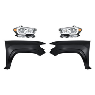 TruParts® - 4-Piece Kit (Driver and Passenger Side Headlights, Driver and Passenger Side Fenders) (CAPA Certified)