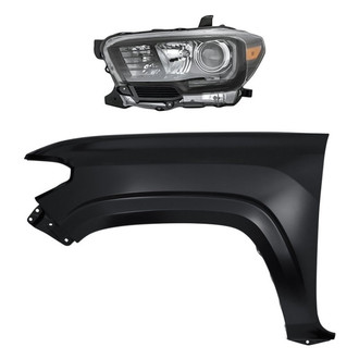 TruParts® - 2-Piece Kit (Driver Side Headlight, Front Driver Side Fender) (CAPA Certified)