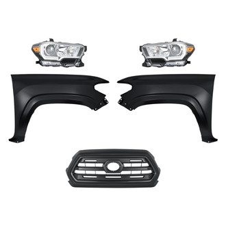TruParts® - 5-Piece Kit (Driver and Passenger Side Headlights, Grille, Driver and Passenger Side Fenders) (Standard Line)