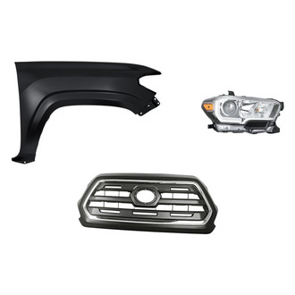 TruParts® - 3-Piece Kit (Passenger Side Headlight, Grille, Front Passenger Side Fender) (Standard Line)