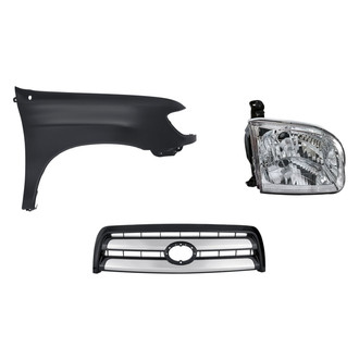 TruParts® - 3-Piece Kit (Passenger Side Headlight, Grille, Front Passenger Side Fender) (Standard Line)