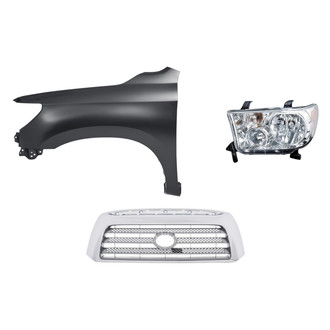 TruParts® - 3-Piece Kit (Driver Side Headlight, Grille, Front Driver Side Fender) (Standard Line)