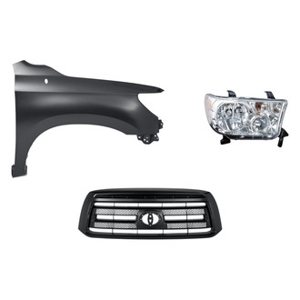 TruParts® - 3-Piece Kit (Passenger Side Headlight, Grille, Front Passenger Side Fender) (Standard Line)
