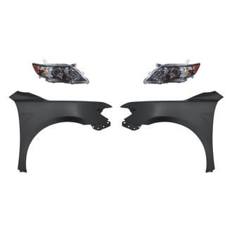 TruParts® - 4-Piece Kit (Driver and Passenger Side Headlights, Driver and Passenger Side Fenders) (CAPA Certified)