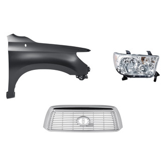 TruParts® - 3-Piece Kit (Passenger Side Headlight, Grille, Front Passenger Side Fender) (Standard Line)