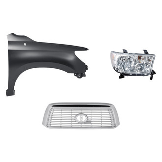 TruParts® - 3-Piece Kit (Passenger Side Headlight, Grille, Front Passenger Side Fender) (Standard Line)