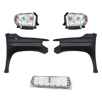 TruParts® - 5-Piece Kit (Driver and Passenger Side Headlights, Grille, Driver and Passenger Side Fenders) (Standard Line)
