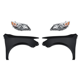 TruParts® - 4-Piece Kit (Driver and Passenger Side Headlights, Driver and Passenger Side Fenders) (CAPA Certified)