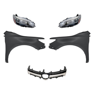 TruParts® - 5-Piece Kit (Driver and Passenger Side Headlights, Grille, Driver and Passenger Side Fenders) (Standard Line)